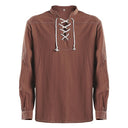 Pirate Style Lace-Up Poet Blouse - Retrorobe