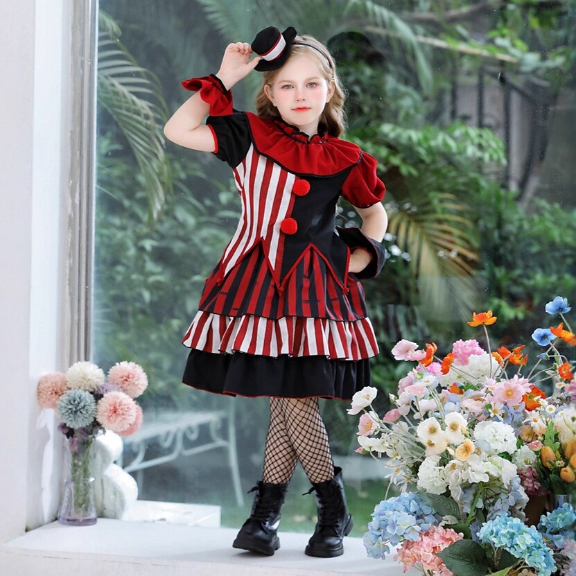 Circus Clown Halloween Dress for Girls