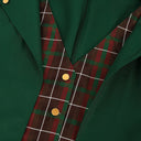 Men's Green Plaid-Front Victorian Gentleman 4-Piece Costume Set