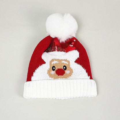 2PCS Christmas Pom Pom Knit Beanie