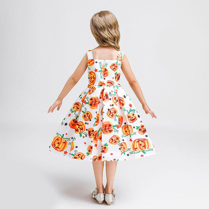 Kids' Witch Pumpkin Dress Costume